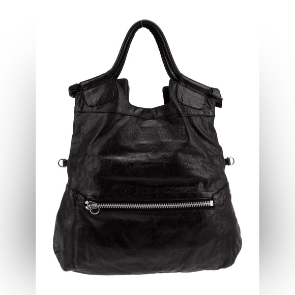 Foley + Corinna's downtown tote crossbody in black with silver hardware - Picture 1 of 12